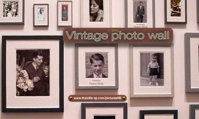 Vintage photo wall