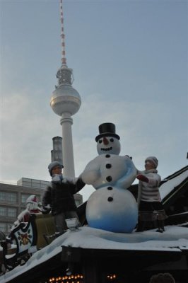 Snowman at Alexanderplatz