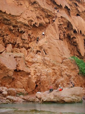 the path down to Mooney Falls