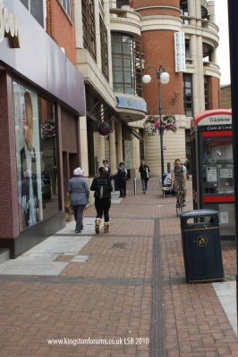 Kingston's Fife Road (look for the PCSOs in the distance)