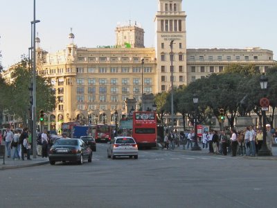 The Plaza de Catalonia  