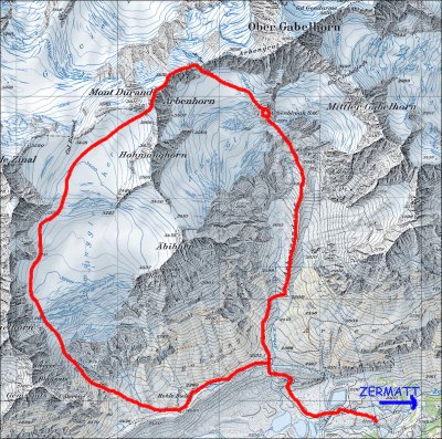 Traverse Zermatt-Arbenjoch-Mont Durand 3713m - Zermatt