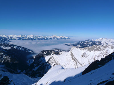 La vue du Col sur les Alpes chablaisiennes