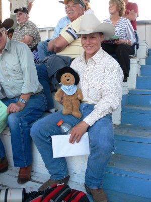 Dale Stoller and Frimpong the Travelling Bear