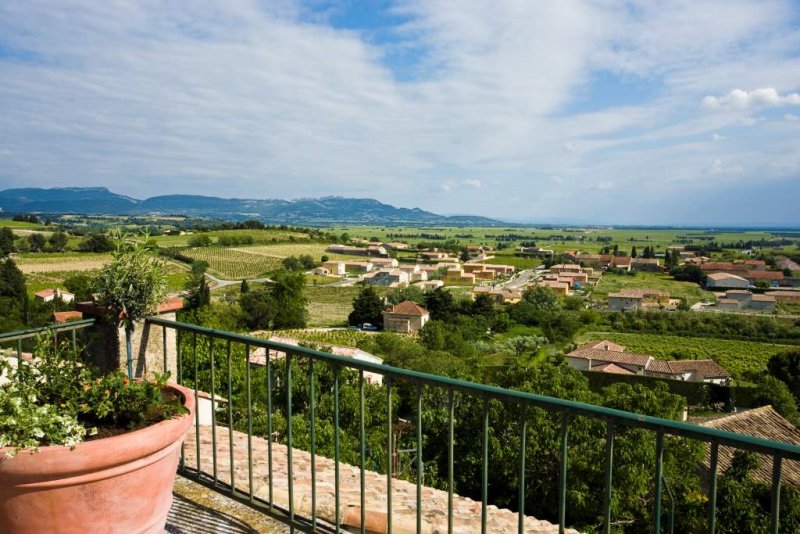 View from lower terrace