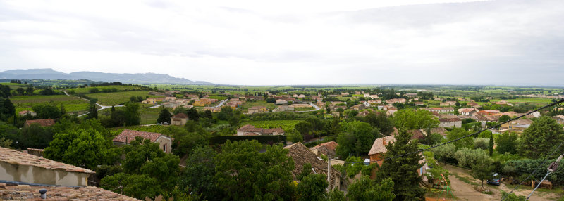 Panoramic view from lower terrace