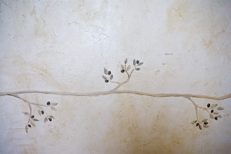 Detail of living room wall in apartment