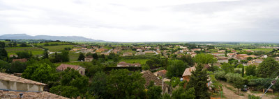 Panoramic view from lower terrace