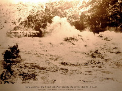 The full force of the devestating 1929 floods swept away the original station of 1895