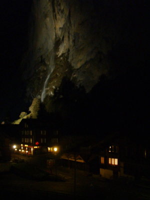 Balcony view at night