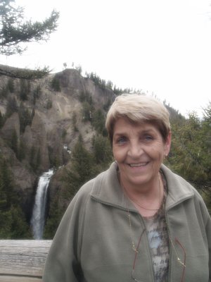Mom in Yellowstone Park