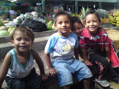 Boys at the market in Leon