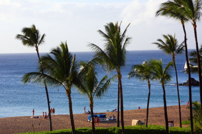 View from our room - out into Ka'anapali, Maui, Hawaii, USA