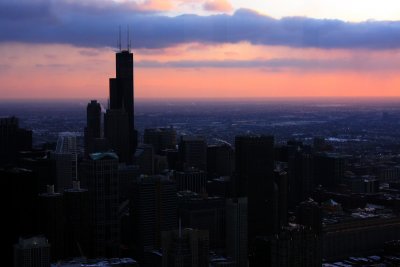 Sears Tower at dusk, Chicago
