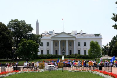 The White House with Washington Monument, Washington D.C.