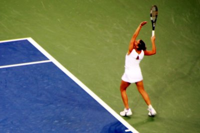 Flavia Pennetta - perfect form, 2009 US Open, New York City