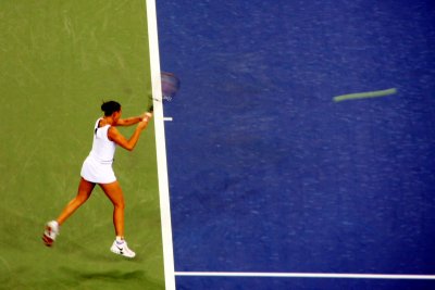 Flavia returns, 2009 US Open, New York City
