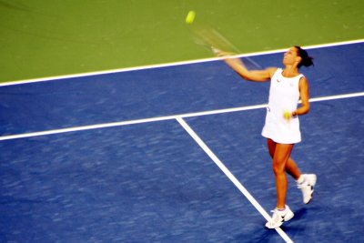 Winner tradition - Flavia hits a ball into the crowd, 2009 US Open, New York City