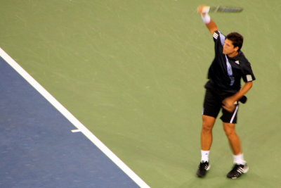 Taylor Dent return of serve, 2009 US Open, New York City