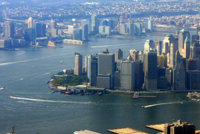 Downtown Manhattan from the sky, New York City