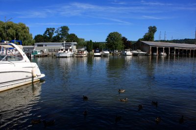 Docks on Lake Cayuga,NY