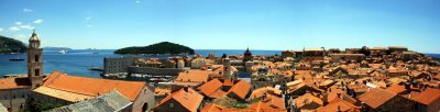 Panorama, Dubrovnik Old Town rooftops from Minceta Tower