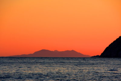 Mljet Island in the distance, Adriatic Sea, Sunset