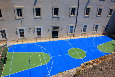 Basketball court in Dubrovnik Old Town