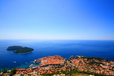 Old Town (Grad) Dubrovnik, Lokrum Island and the Adriatic Sea