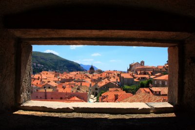 Rooftops of Dubrovnik framed