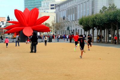 Breathing Flower, created by Korean artist Choi Jeong Hwa, Civic Center, San Francisco