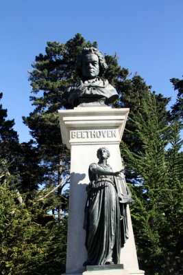 Beethoven statue, copy of the monument found in Central Park, attributed to Henry Baerer, Golden Gate Park, San Francisco, Cali