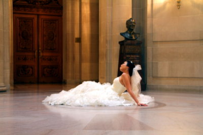 Wedding, bride, City Hall, Civic Center, San Francisco