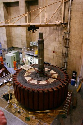 Rotor in maintenance at Hoover Dam, Nevada