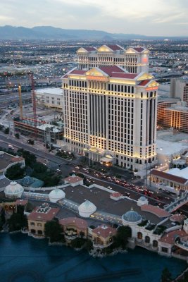 Caesars Palace from the sky, Las Vegas, NV