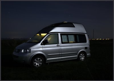 Second to my cameras - my best photography tool. Moonshine over my VW California camper near Grnhgen - land Sweden
