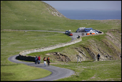 The road up to Sumburgh Head