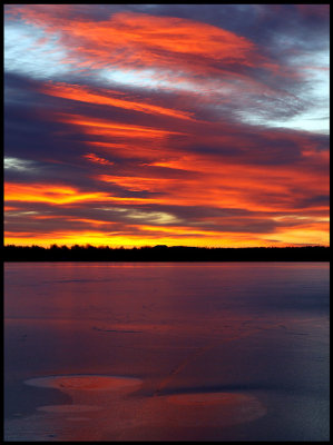 Southern lake Bergunda at dawn - one of the lakes close to Växjö