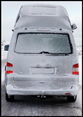 My VW California after driving in snowdrift