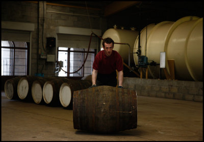 Newly filled barrels at Glenfarclas distillery