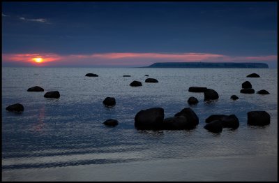 Sunset near Lilla Karls island - Gotlandw
