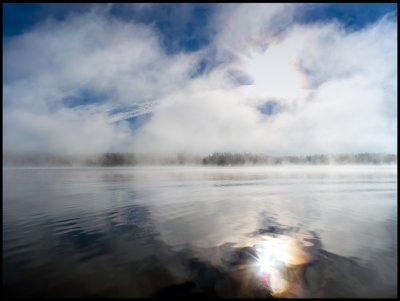 Early morning mist in Lake Toftasjn