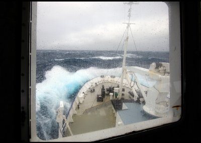Spirit of Enderby heading for Macquarie Island in severe gale