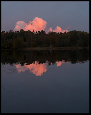 Late evening clouds over Lake Asa (asasjön)
