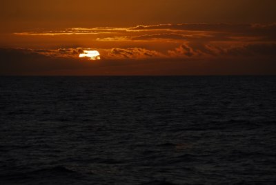 Sunset on the Open Ocean