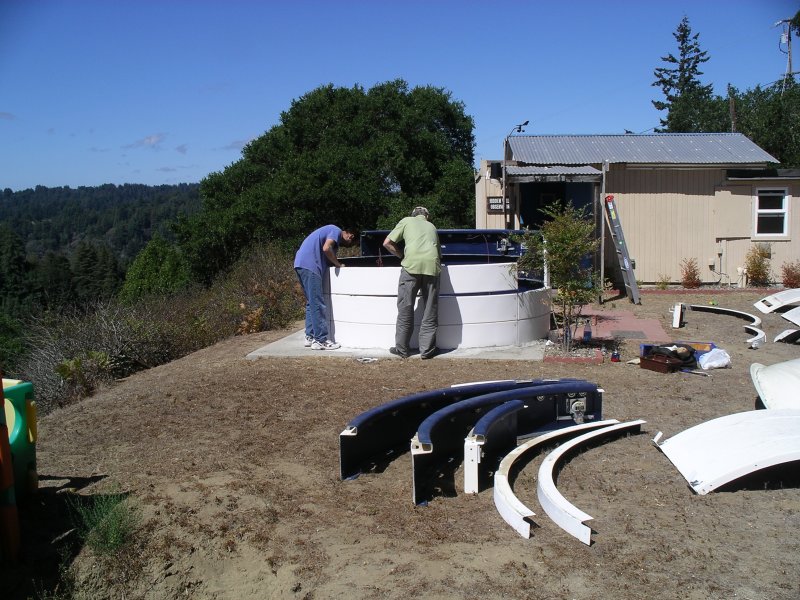 Dismantling the Dome at its previous Home in Soquel, N. California