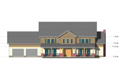 2 Story Residence - Front Elevation
