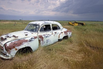 Abandoned Cars on the Prairie