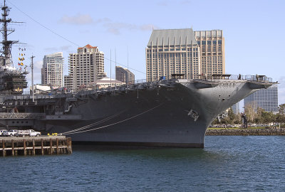 USS Midway from the Bay