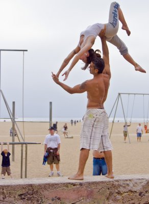Getting picked up at the beach